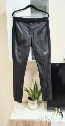 Дамско черно кожено бюстие с кафяв акцент Junona Юнона топ риза блуза боди панталон кожен клин , снимка 15 - Корсети, бюстиета, топове - 53973157