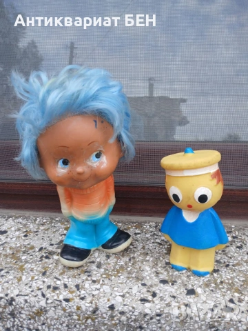 🧸 ДВЕ ОРИГИНАЛНИ ВИНТИДЖ ГУМЕНИ ФИГУРКИ – СТРАХОТНА НАХОДКА ЗА КОЛЕКЦИОНЕРИ! , снимка 2 - Антикварни и старинни предмети - 55136710