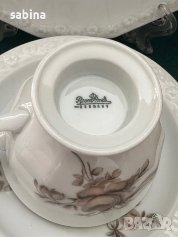 Rosenthal Maria - 6 броя троен сет с декор  „Sepia rose”, снимка 10 - Сервизи - 54859197