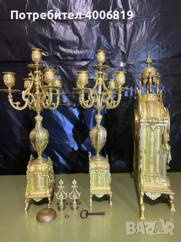 Автентичен френски каминен часовник  Louis XVI – позлатен бронз (Ormolu), ХIХ век , снимка 9 - Стенни часовници - 55376185