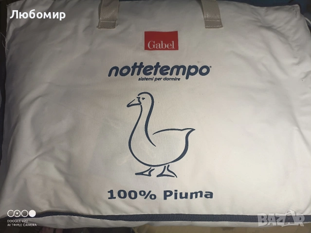 Gabel Nottetempo, Завивка от гъши пух три четвърти 205 x 200 x 2 см Bianco , снимка 3 - Олекотени завивки и одеяла - 54895985