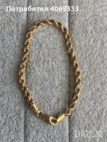Златна гривна 14карата  2.9гр 16.5см, снимка 6 - Гривни - 54172337