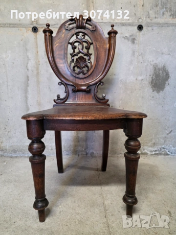 Антикварен стол с дърворезба , снимка 4 - Столове - 54229758