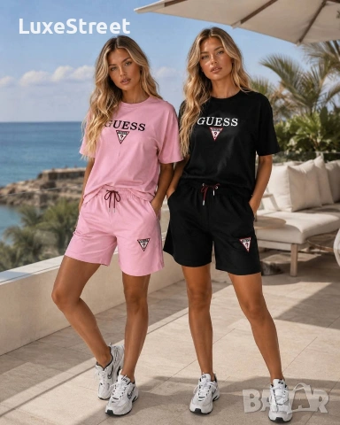 Guess 🤍лого Бродирано Дамски Комплекти 