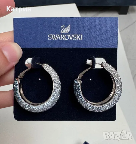 Чисто нови обеци Swarovski Abstract Blue , снимка 4 - Обеци - 55443649