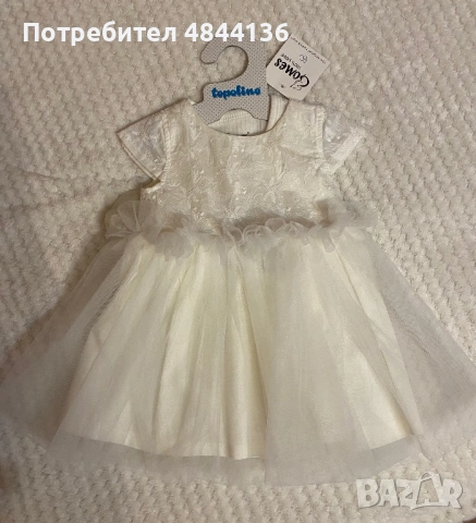 НОВА бебешка рокля за момиче, 1 година - 80 см