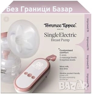 Нова Tommee Tippee електрическа помпа за кърма гърди USB 24мм 2 режима 9 нива, снимка 2 - Помпи за кърма - 54318135