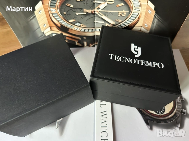 Автоматичен Часовник - Tecnotempo - Хронограф - Отличен, снимка 11 - Мъжки - 52365906