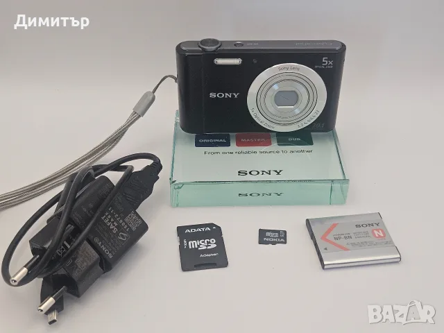 Sony DSC-W800 дигитален фотоапарат 5x zoom 20mp digital photo camera батерия мемори карта и USB 