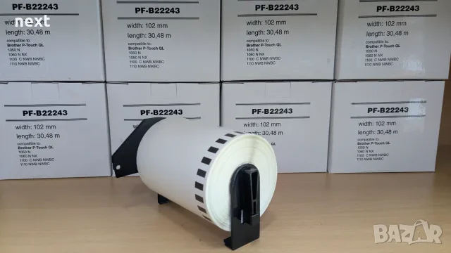 Етикети Brother DK-22243, 102 мм x 30,48 м – непрекъсната самозалепваща термо ролка