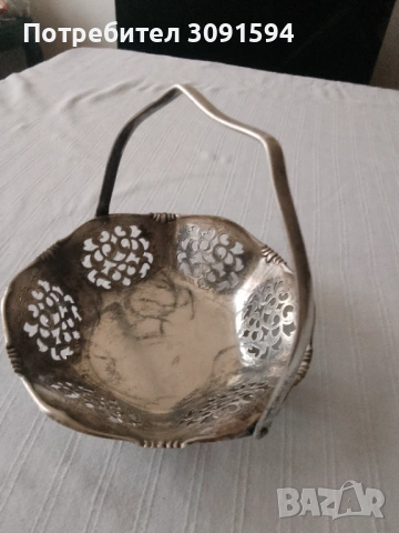 Винтидж арт деко 1930 кошничка за ядки , снимка 7 - Други ценни предмети - 41709750