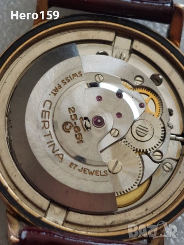 Два броя мъжки часовници;Certina automatic 27 jewels,и BASIS sport стоп секунди хронометър 1940год., снимка 18 - Мъжки - 54810116