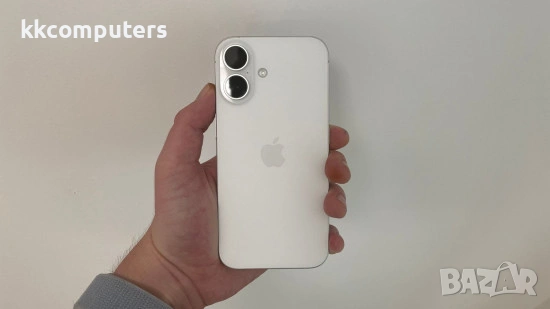 Капак батерия / Задно стъкло Оборудван с лентов кабел безконтактно зареждане за iPhone 16 6.1/ Бял /