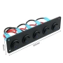 Панел с 5 ON/OFF превключвателя със синя LED светлина 12V/24V 20A – за тунинг, лодки, камиони 10306, снимка 11