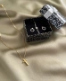 Сребърно колие Bijou Brigitte 925 с кръст, комплект обеци и гривна, снимка 1