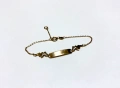 Златна Детска Гривна с плочка 1,266 грама 14K(проба 585) , снимка 3
