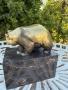 Масивна бронзова скулптура на мечка – френска арт пластика (L'Art Bronze), снимка 3