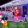 320 LED коледни светлини тип „ледуни“, 10 м с таймер и 8 режима, студено бяло, снимка 3