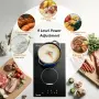 Индукционен плот TOPWISH с 2 зони, 3500W, Boost функция и Touch управление, снимка 8