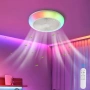 LED Таванен плафон с вентилатор, Дистанционно и RGB (45см), снимка 1