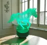 3D декоративна LED лампа Бягащ кон, 18 см, нощна лампа, Захранване с USB или батерии, снимка 6