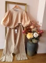 ZARA Дамски панталон от лен и тениска, снимка 8