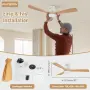 LED Таванен вентилатор с лампа 24W и дистанционно 132cm, снимка 7