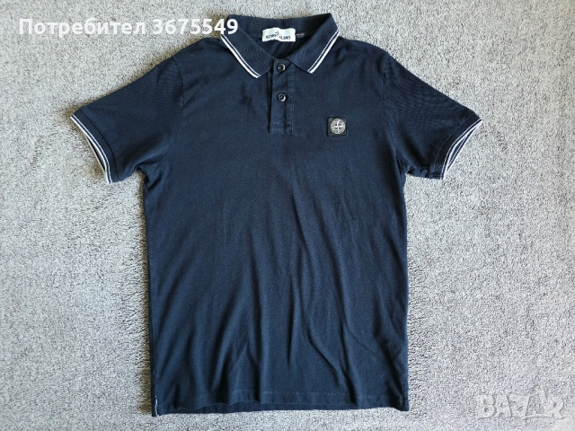 Мъжка тениска Stone Island Tipped Piqué Polo Shirt - размер M