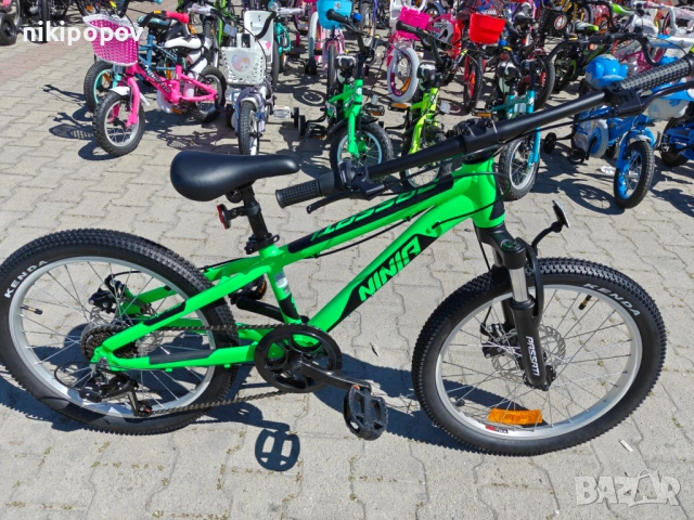 BG Алуминиев велосипед 20" NINJA зелен, снимка 2 - Велосипеди - 54334682