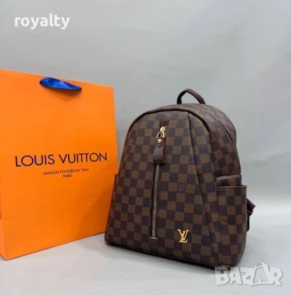 Louis Vuitton Нова Кафява Дамска Кожена Раница Луи Витон 