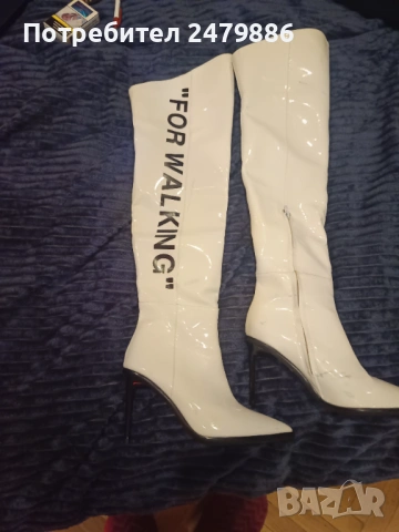 Off-White Knee High Boots, снимка 2 - Дамски ботуши - 54011548