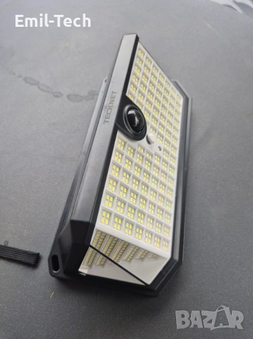 2 соларни LED лампи TECKNET – 546 LED + подарък 495 LED, датчик, IP66, снимка 8 - Лед осветление - 54592408