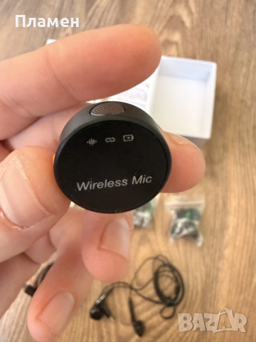 Безжичен микрофон S53 Wireless Lavalier безжичен реверен (лавалиерен) микрофон , снимка 12 - Микрофони - 55669938