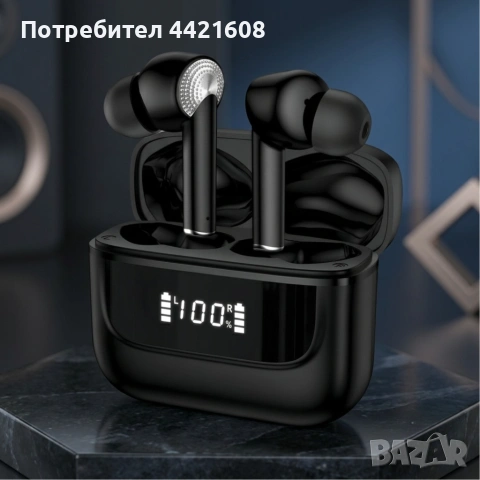Безжични Bluetooth слушалки TWS с LED дисплей, ENC микрофон и IPX7 водоустойчивост