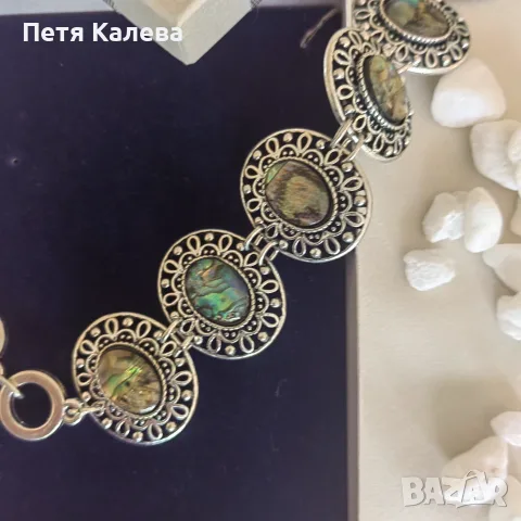 Дамска гривна със седеф , снимка 2 - Гривни - 55596692
