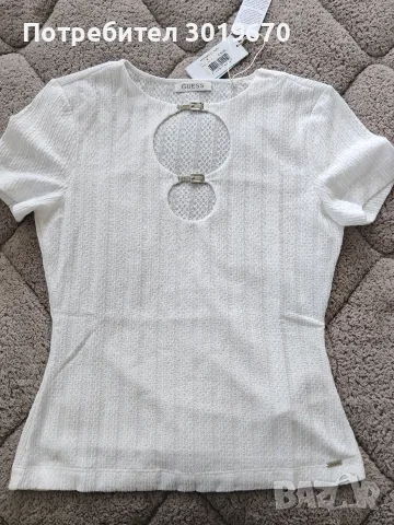 тениска бяла guess