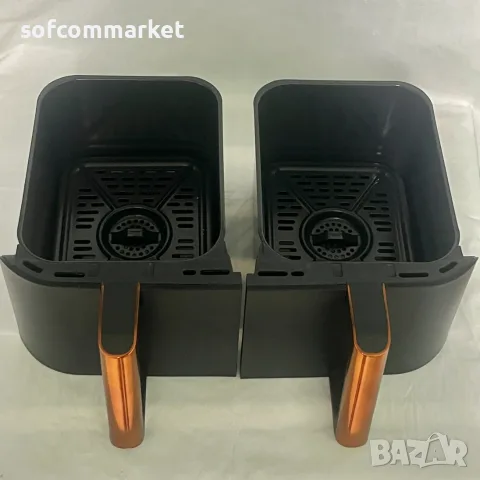 Фритюрник с горещ въздух Ninja Foodi MAX Dual Zone AF400EUCP (9.5L), снимка 5 - Фритюрници - 55448327