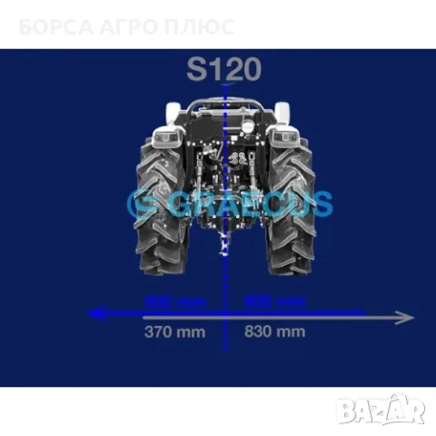 Мулчираща плоска косачка GRAECUS S120A, снимка 7 - Селскостопанска техника - 55480244