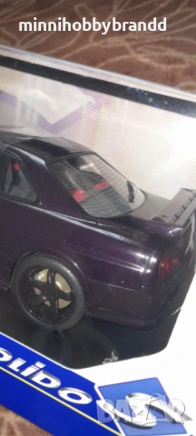 Nissan Skyline GtR R 34 1.18 Solido , снимка 12 - Колекции - 54484436