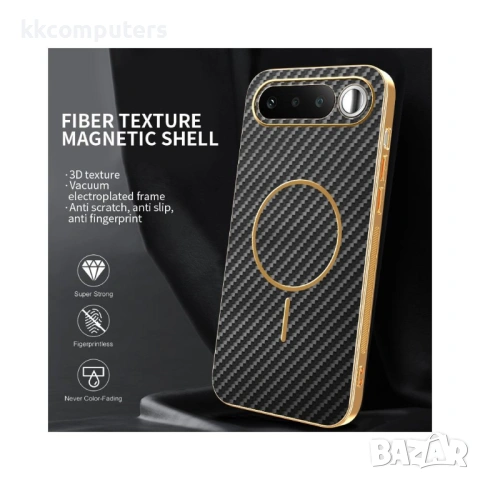 Карбонов TPU Калъф за Realme 16 5G - Електропокритие, Антиотпечатък, Вграден магнит, 3 цвята, снимка 4 - Калъфи, кейсове - 54387195