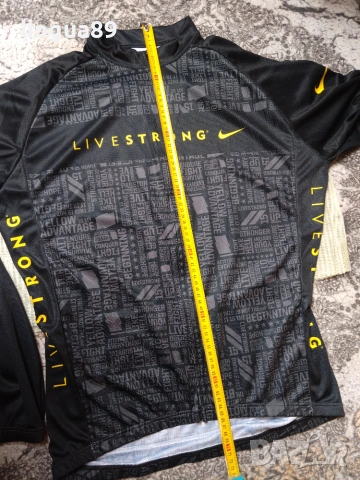 Nike Livestrong – дълъг ръкав джърси, размер XL, снимка 3 - Спортна екипировка - 54099523