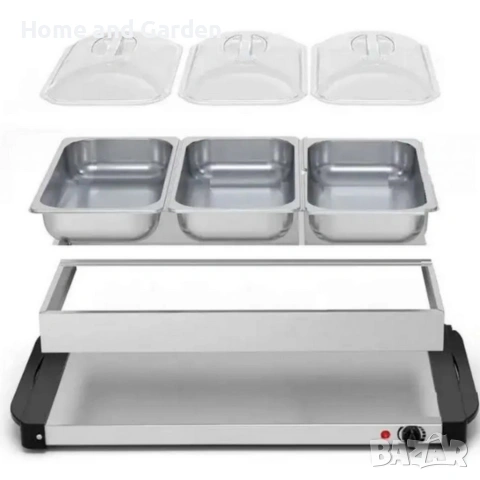 Електрически нагревател за бюфет 2 в 1 - винаги топла храна, снимка 7 - Друго търговско оборудване - 54027432