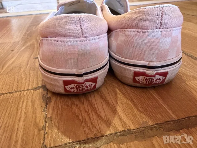 vans classic slip on platform pink check board shoes , снимка 2 - Маратонки - 55331950