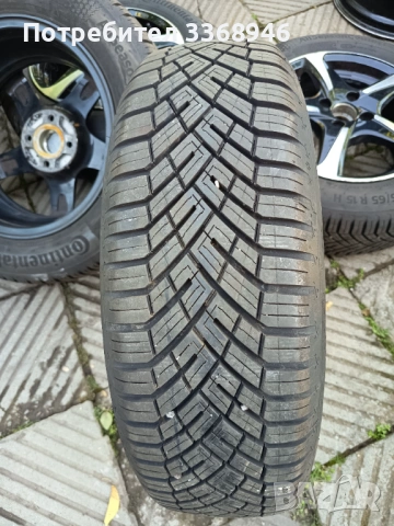 Джанти 4х100 15 " с гуми Continental 185/65/15 4x100, снимка 9 - Гуми и джанти - 54600635