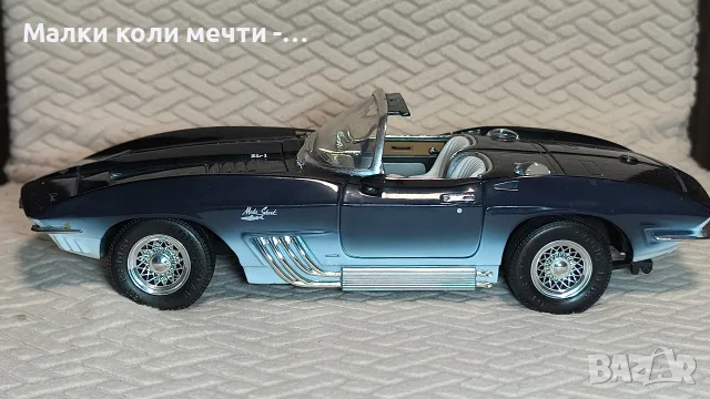 Метална количка Chevrolet Corvette Mako Shark - Мащаб 1:18, снимка 2 - Колекции - 55441403