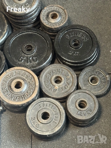 Тежести , дискове за лост ф 30 + лостчета за дъмбели , снимка 2 - Фитнес уреди - 54357807