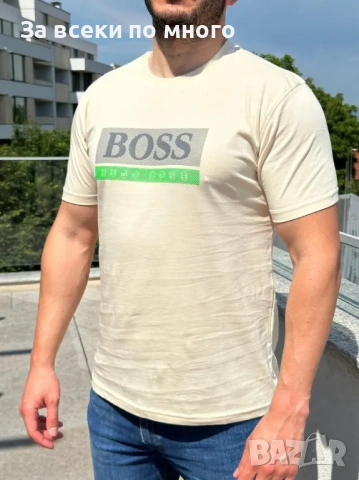 ♣️Мъжка Тениска Boss Лого Бродерия, снимка 2 - Тениски - 54732890