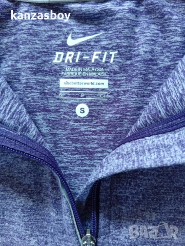 NIKE Dark Purple Heather Quarter Zip - дамска блуза р-р S, снимка 3 - Блузи с дълъг ръкав и пуловери - 54555494
