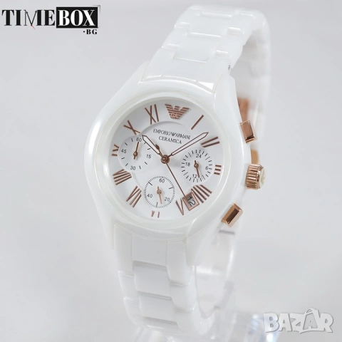 Emporio Armani AR1417 Ceramica Chronograph, снимка 2 - Дамски - 38833531