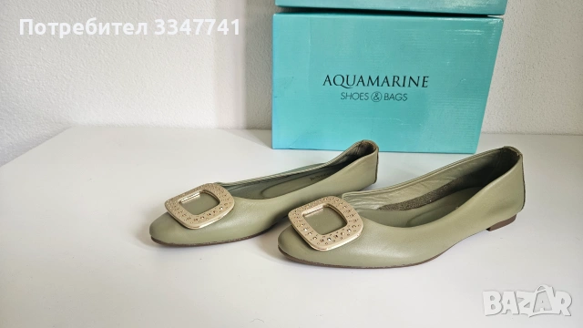 Кожени пантофки с остър връх Aquamarin , снимка 4 - Дамски ежедневни обувки - 55161992